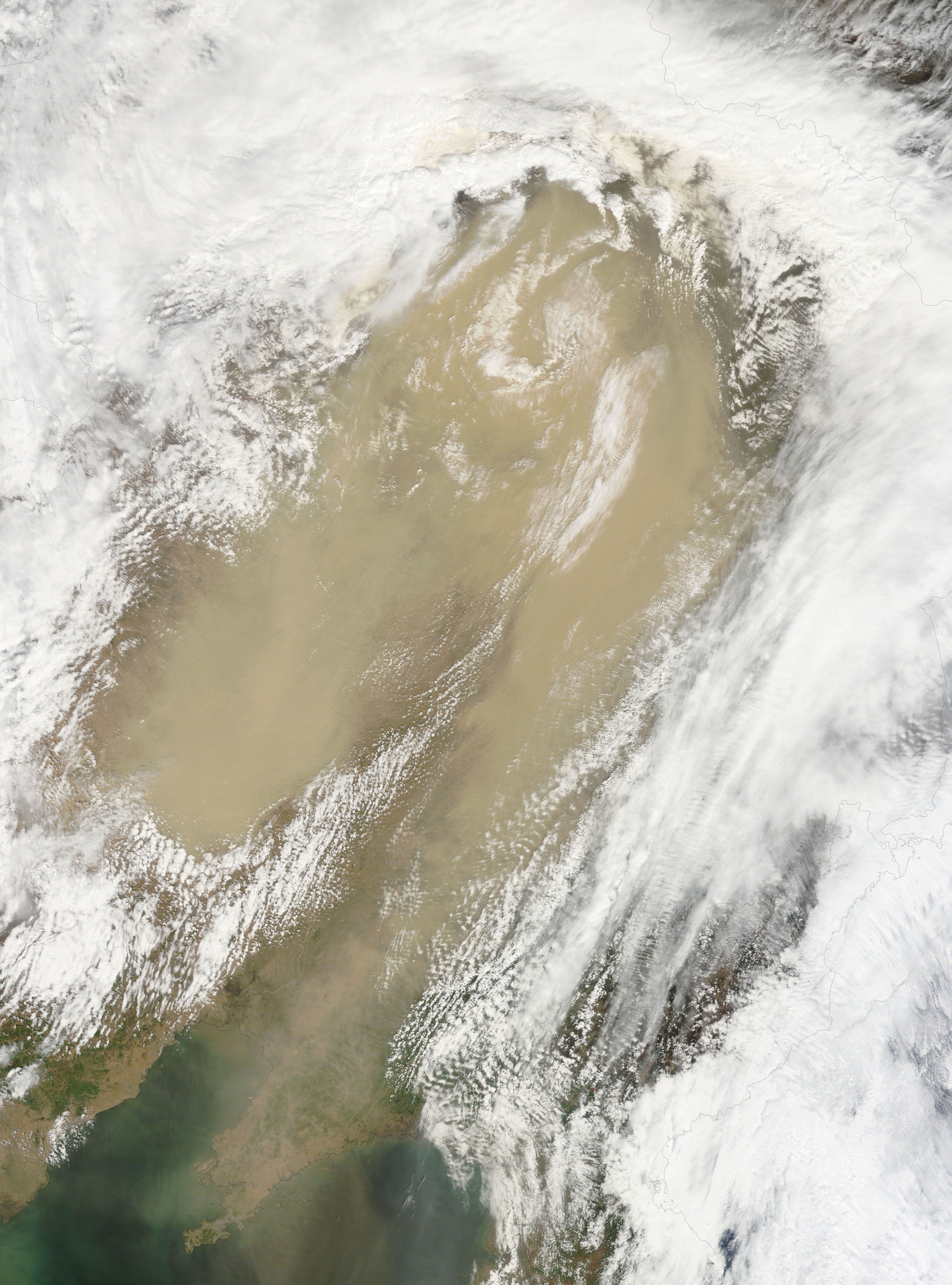 Gobi dust over eastern China (morning overpass) - related image preview