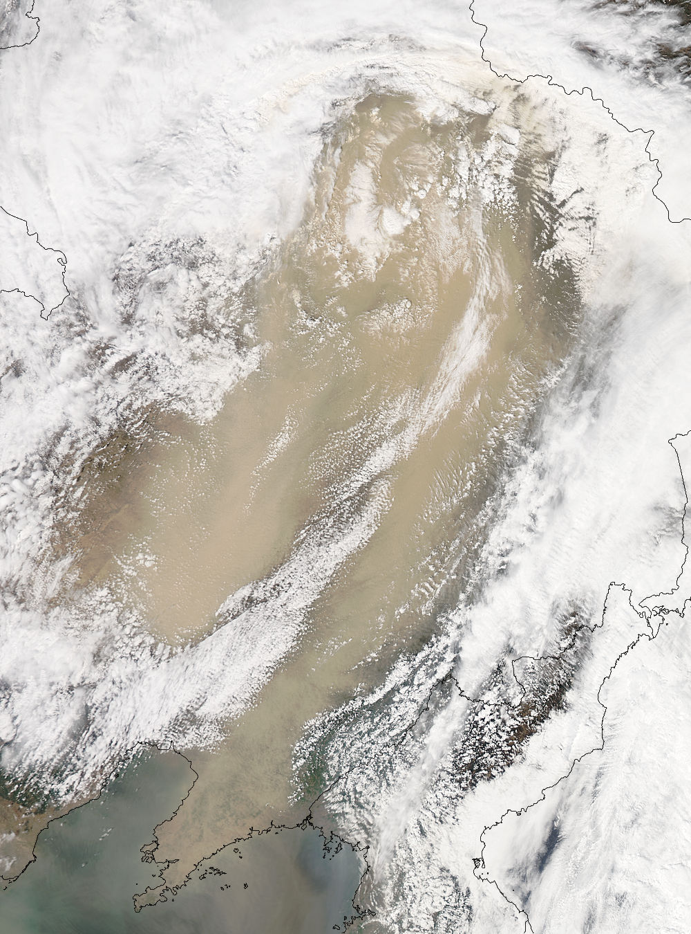 Gobi dust over eastern China (afternoon overpass) - related image preview