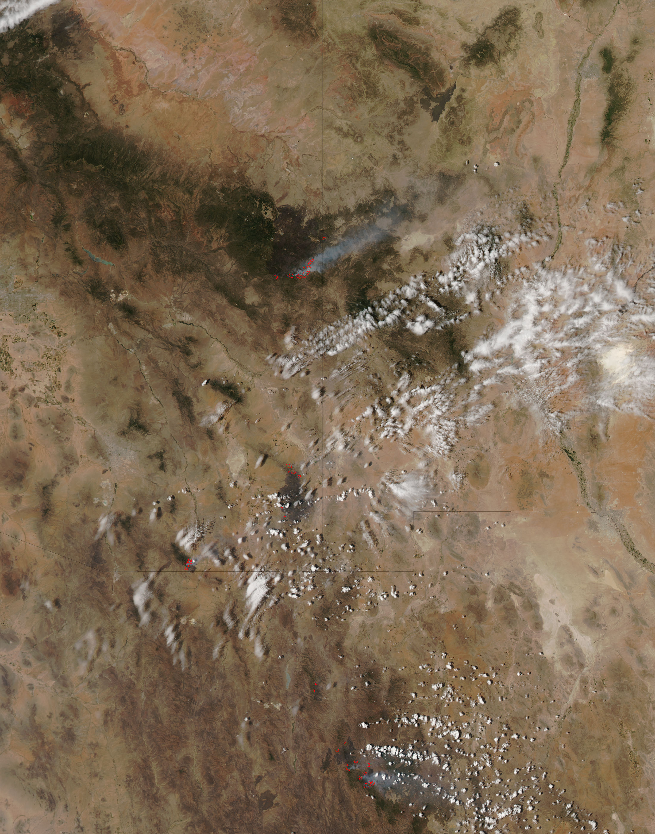 Wallow, Horseshoe2, and Monument fires, Arizona - related image preview