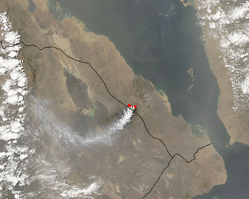 Activity at Nabro volcano, Eritrea (afternoon overpass) - related image preview