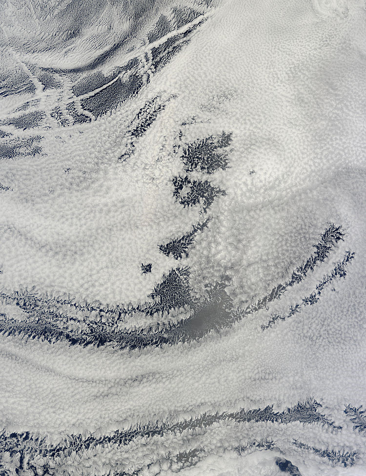 Open-cell and closed-cell clouds off Baja California, Pacific Ocean - related image preview