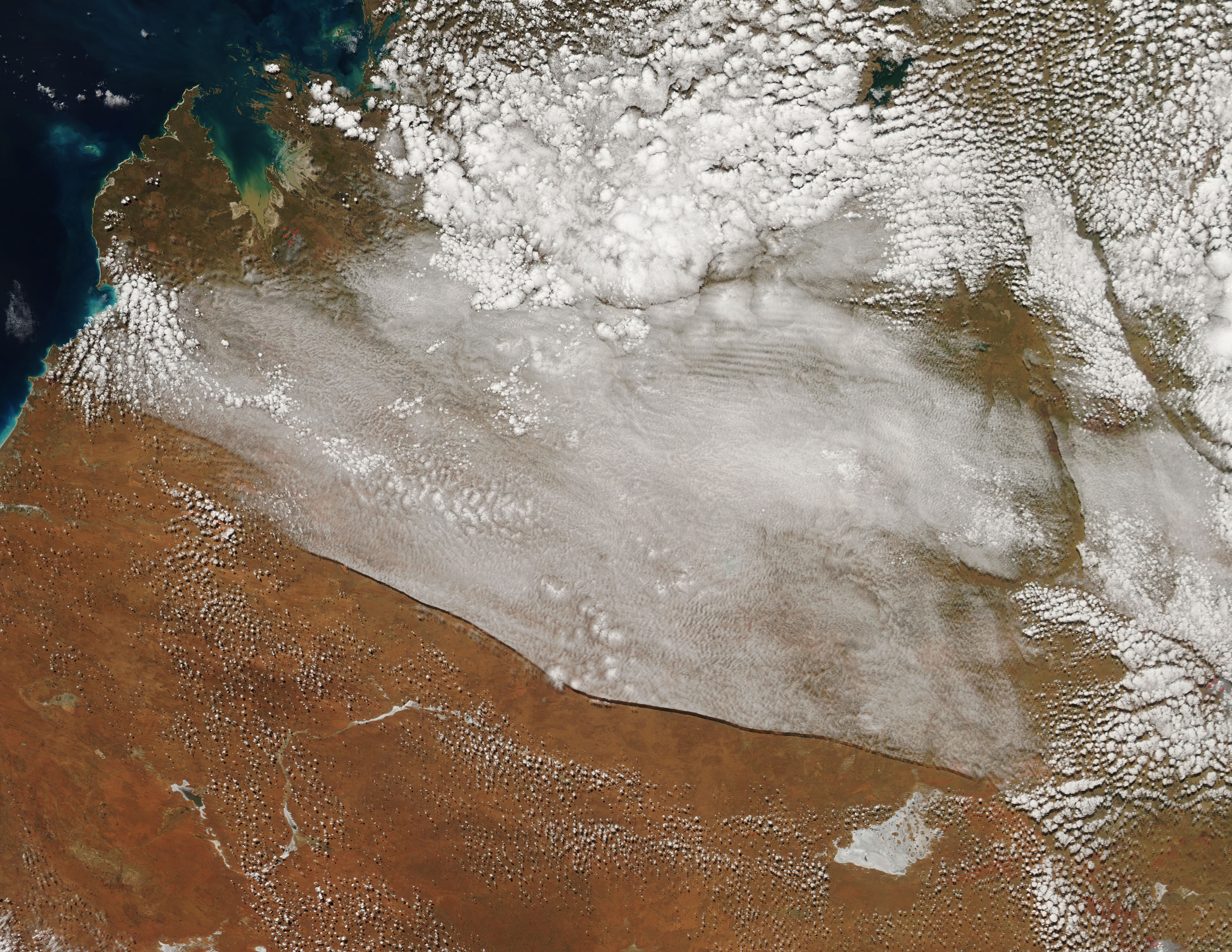 Thin clouds over northwest Australia - related image preview