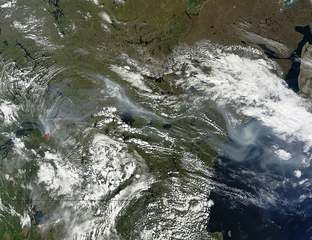 Smoke across central Canada - related image preview