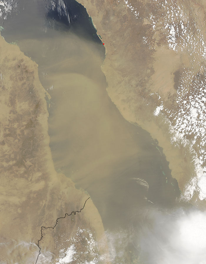 Dust storm over the Red Sea - related image preview