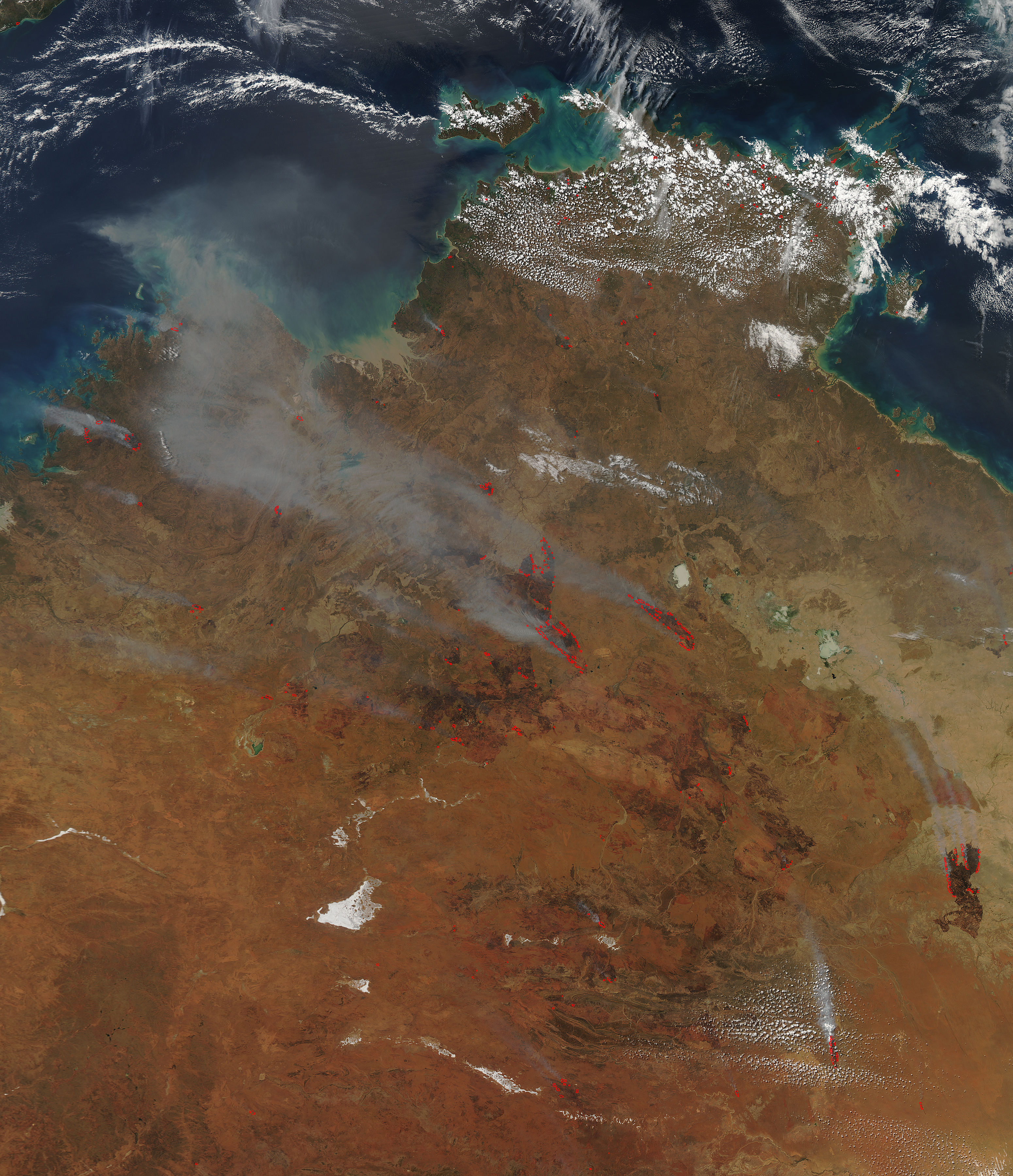 Fires and smoke in northern Australia - related image preview