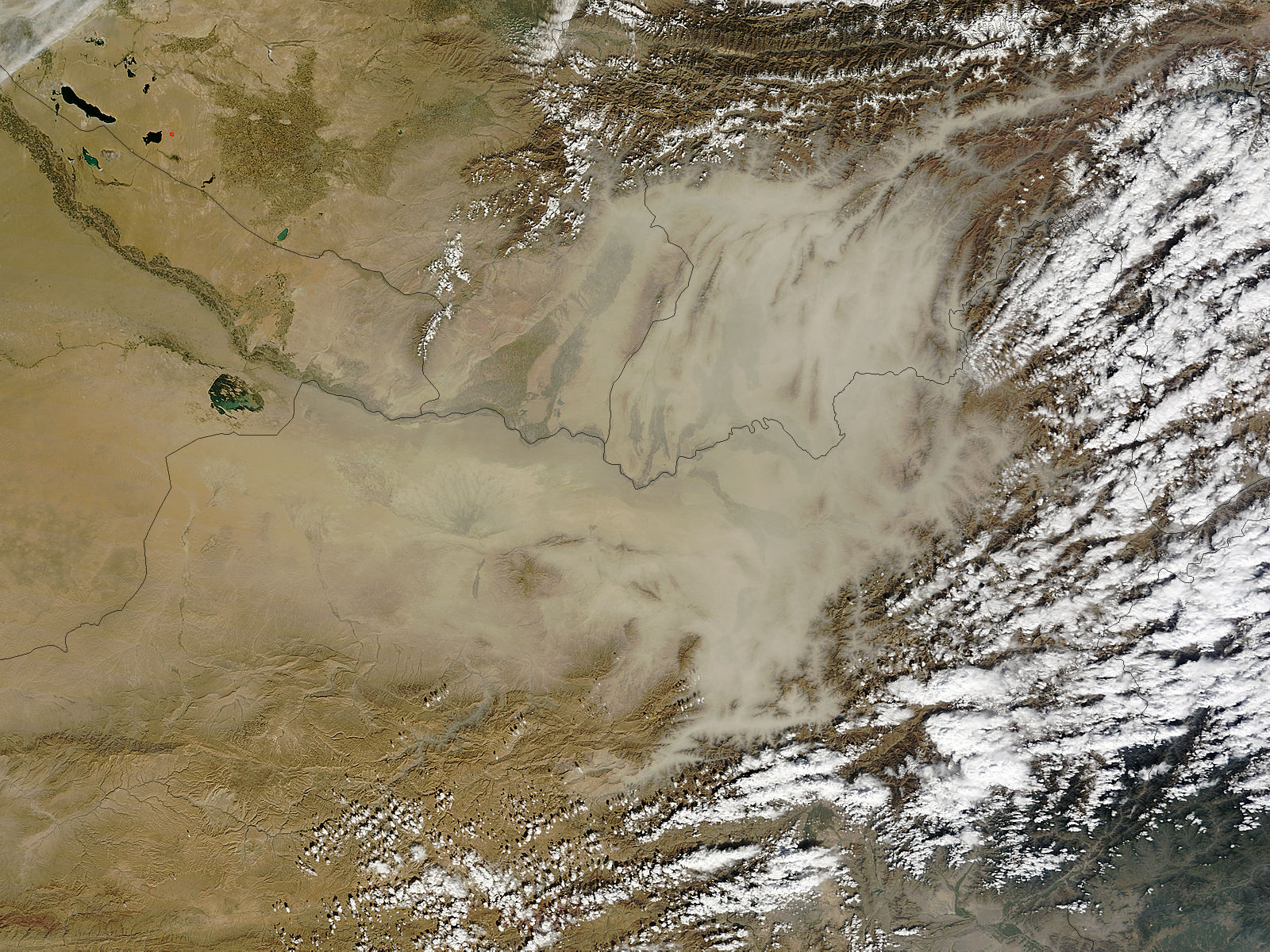 Dust storm in central Asia - related image preview