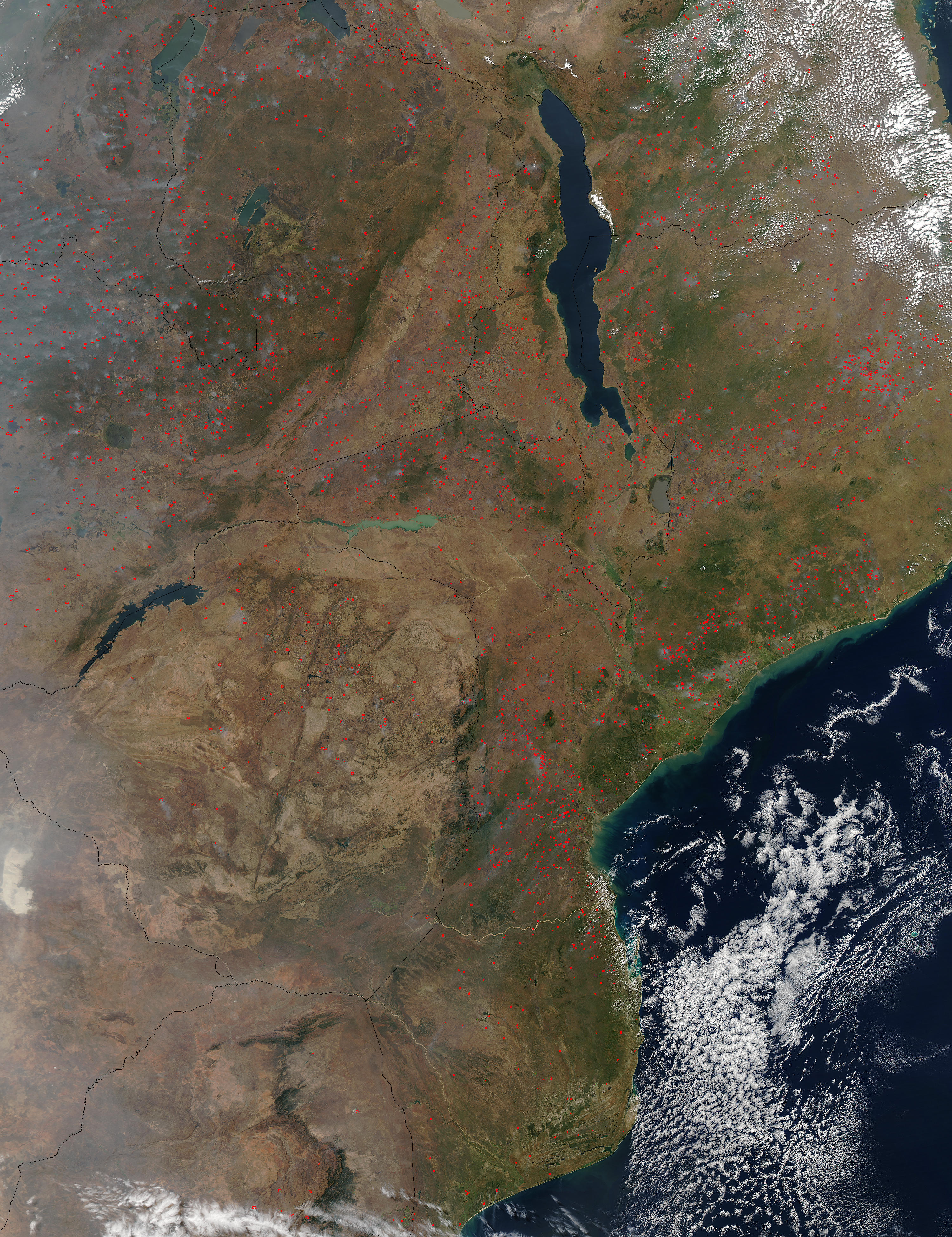 Fires in Southeastern Africa - related image preview