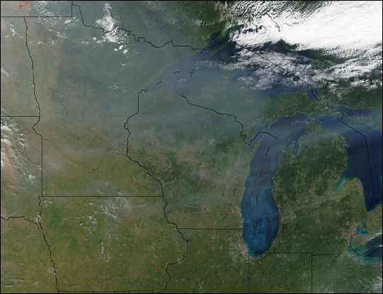 Smoke over the Midwestern U.S. and Canada - related image preview