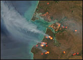 Fires on Cape York Peninsula  Australia