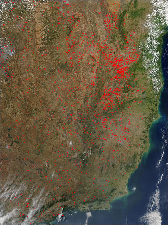 Fires in Brazilian Highlands