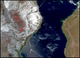 Fires in Southeast Africa and Madagascar