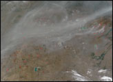 Fires in Central Asian Steppes