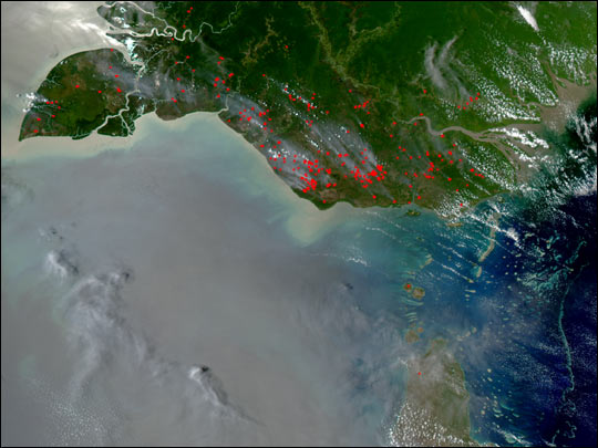 Fires in New Guinea
