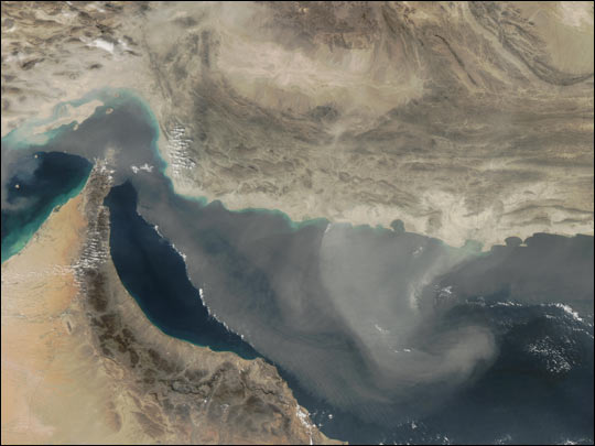 Dust Storm on the Gulf of Oman