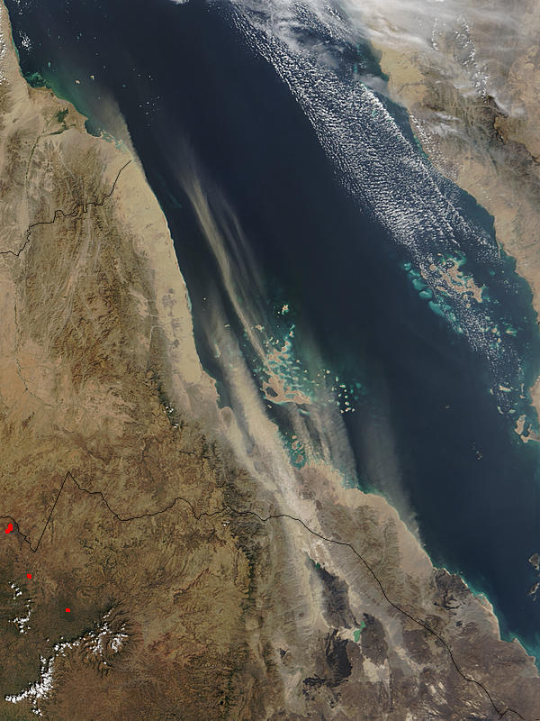 Dust Storm Over The Red Sea