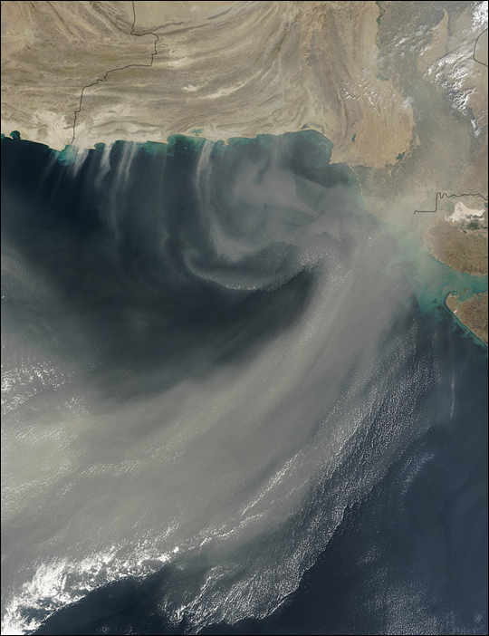 Dust over Arabian Sea
