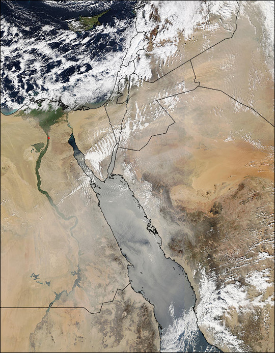 Texas-sized Dust Storm Sweeps over Egypt