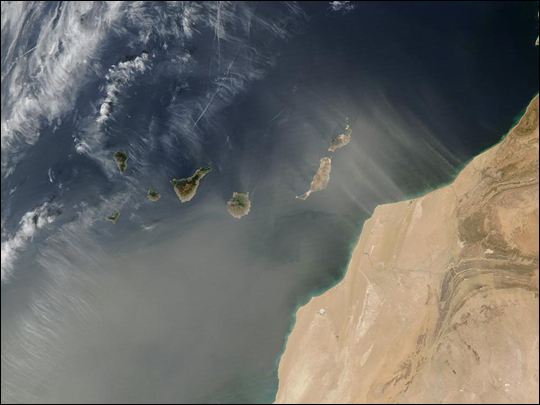 Saharan Dust over Canary Islands