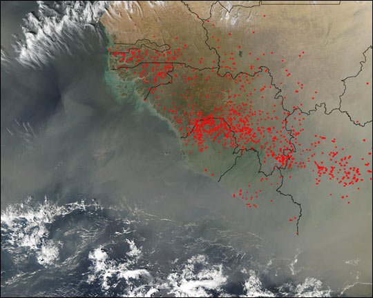Dust and Smoke Over West Africa