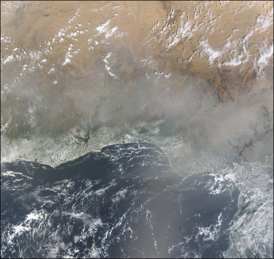 Dust and Smoke Over West Africa