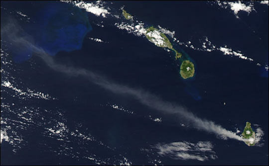 Ash Plume from Soufriere Hills Volcano