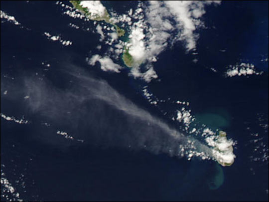 Ash Plume from Soufriere Hills Volcano