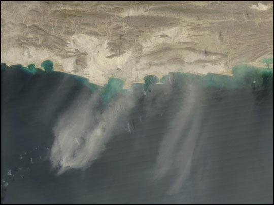 Dust from Pakistan and Iran