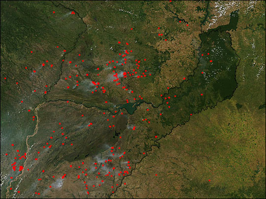 Fires in Central South America