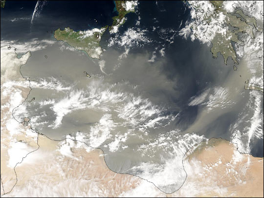 Saharan Dust Over the Mediterranean Sea