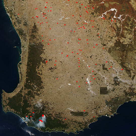 Fires in Western Australia