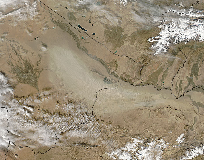 Dust storm in central Asia - related image preview