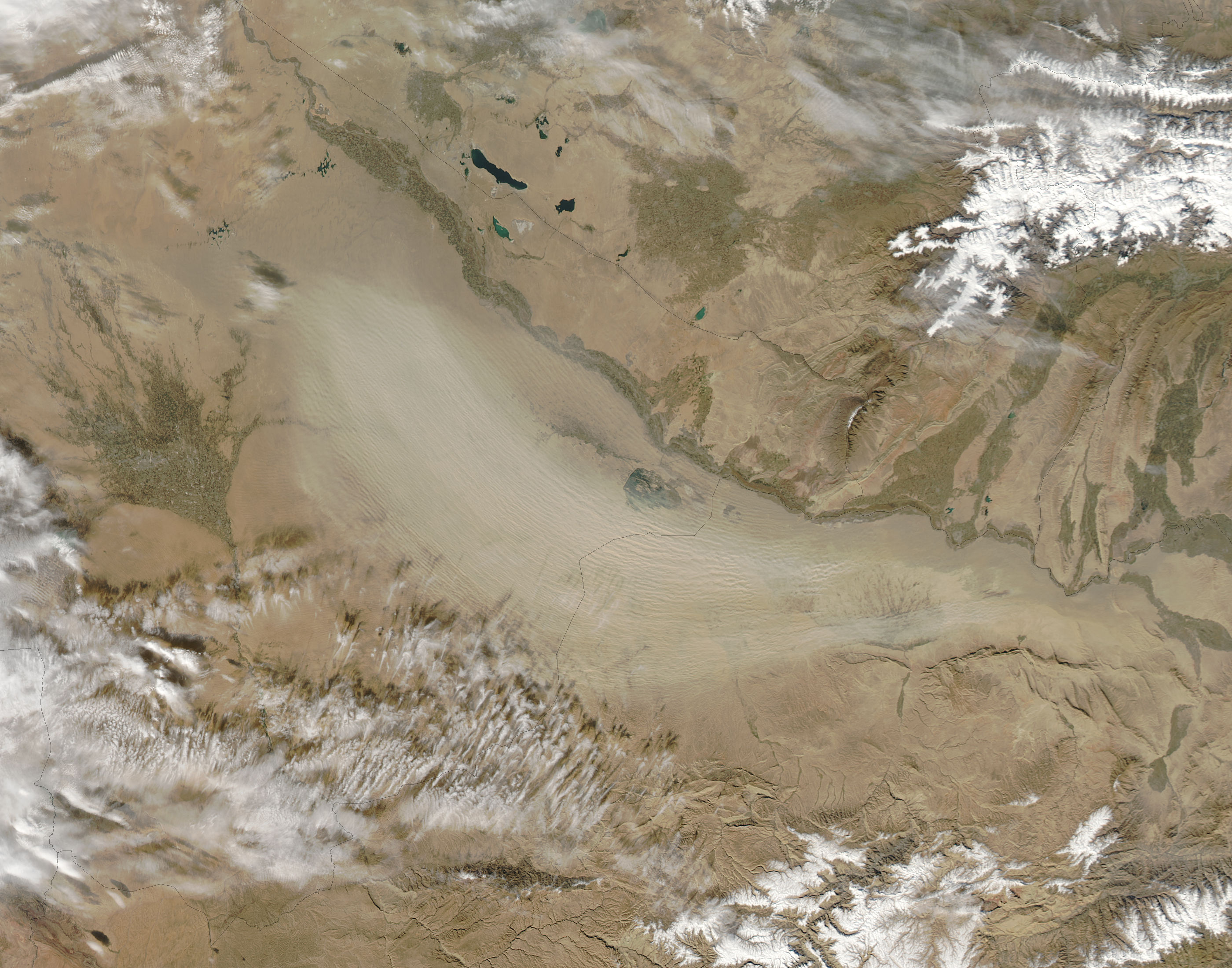 Dust storm in central Asia - related image preview