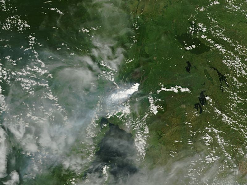 Eruption of Nyamuragira Volcano, Democratic Republic of the Congo