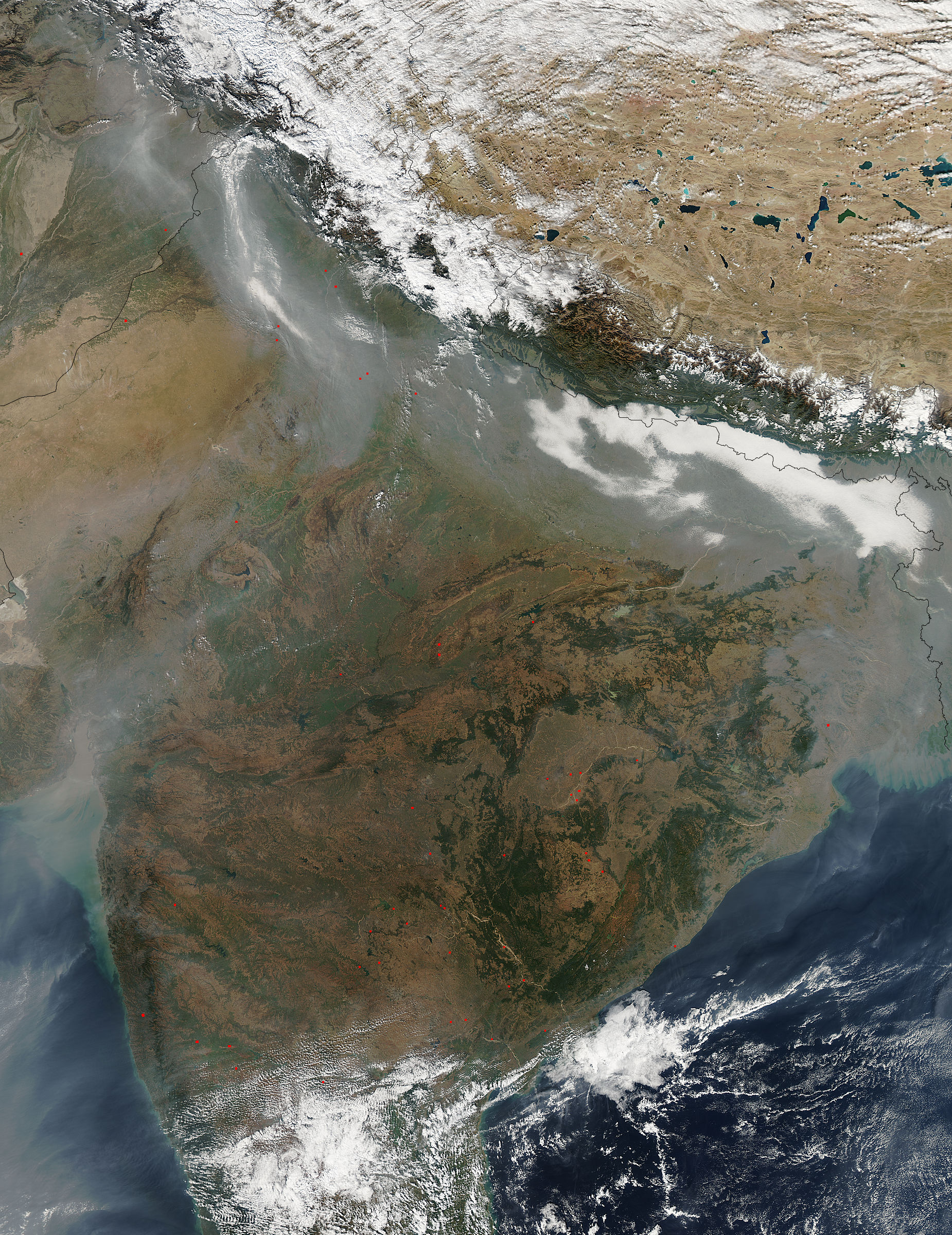 Haze over northern India - related image preview