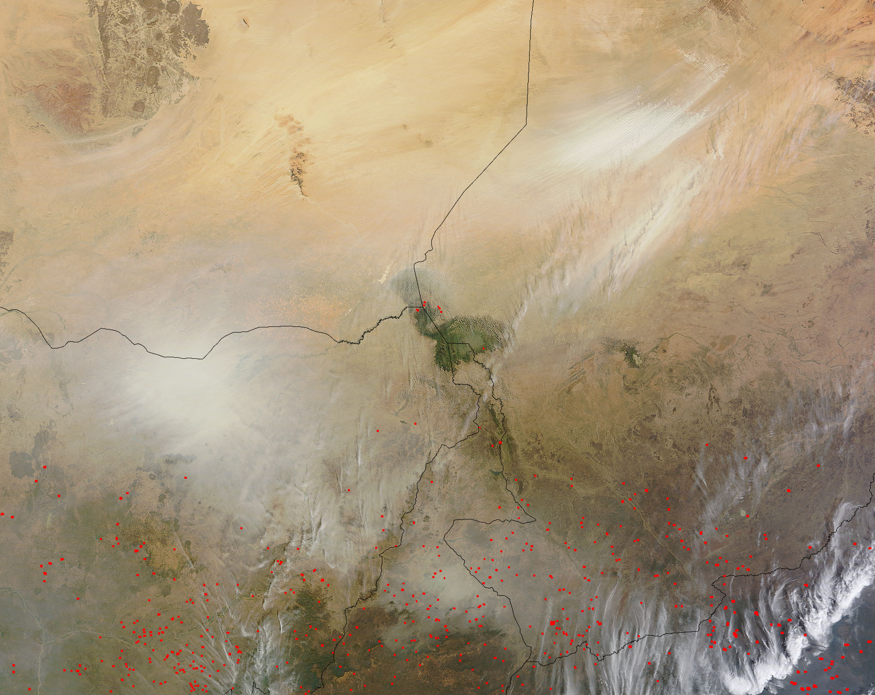 Dust storms from Bodele Depression, Chad - related image preview