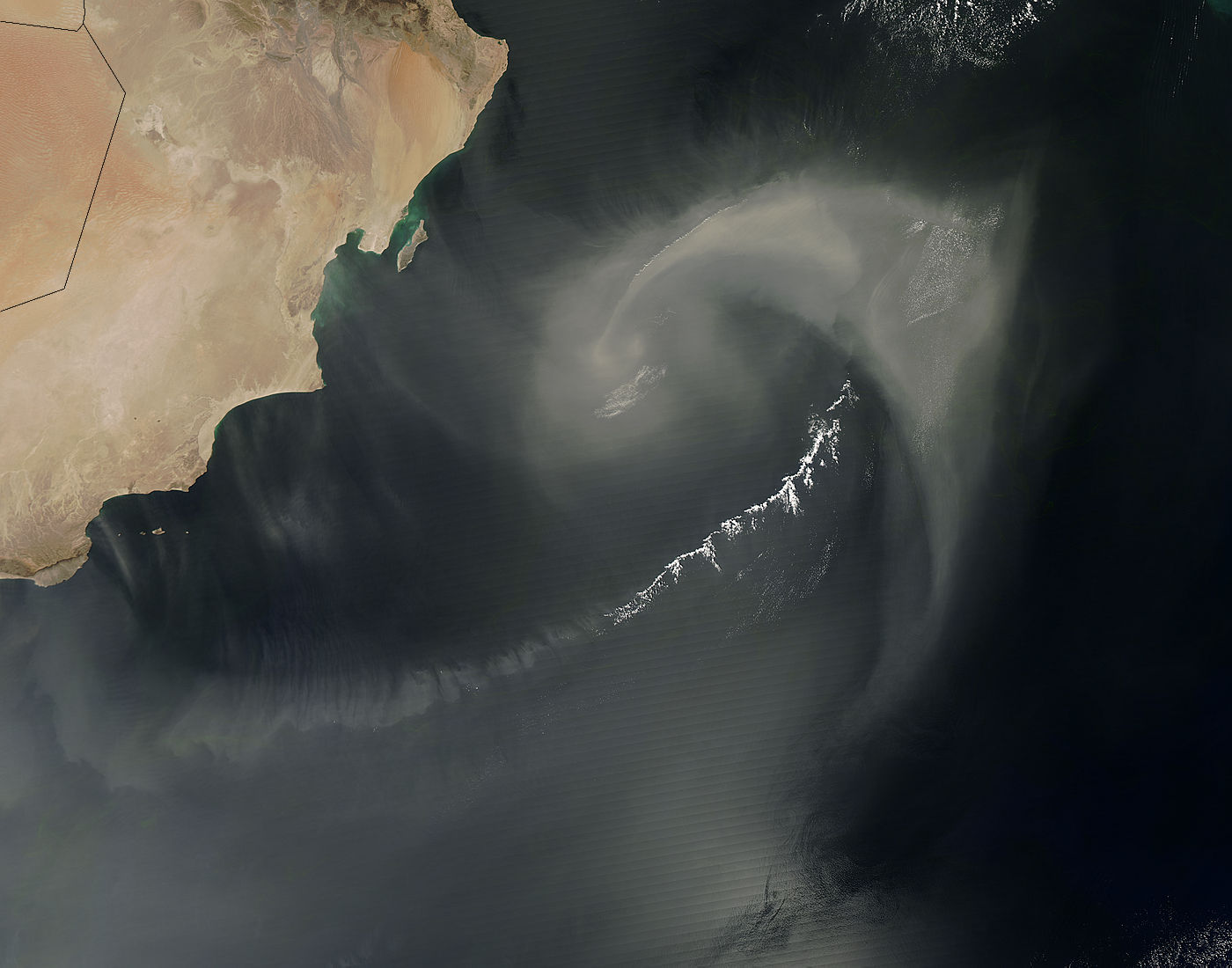 Dust storm over the Arabian Sea - related image preview