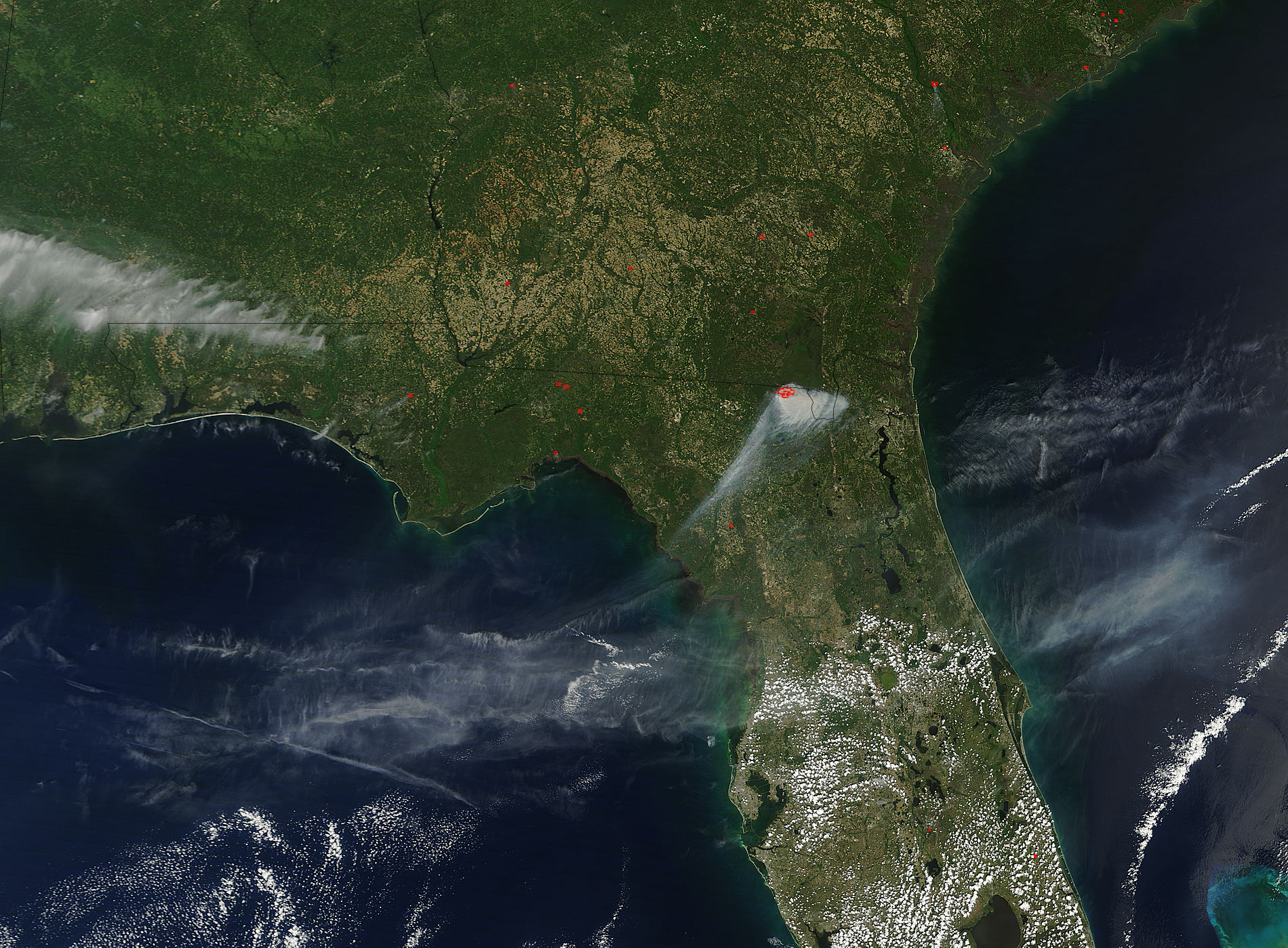 Smoke from the County Line Fire, northern Florida - related image preview
