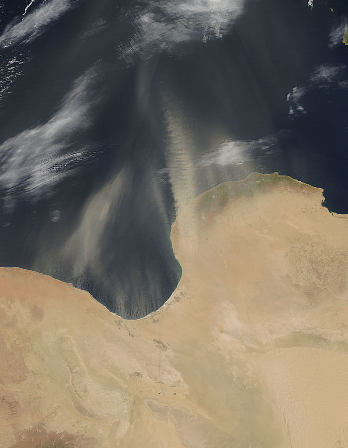 Dust storms off Libya - related image preview
