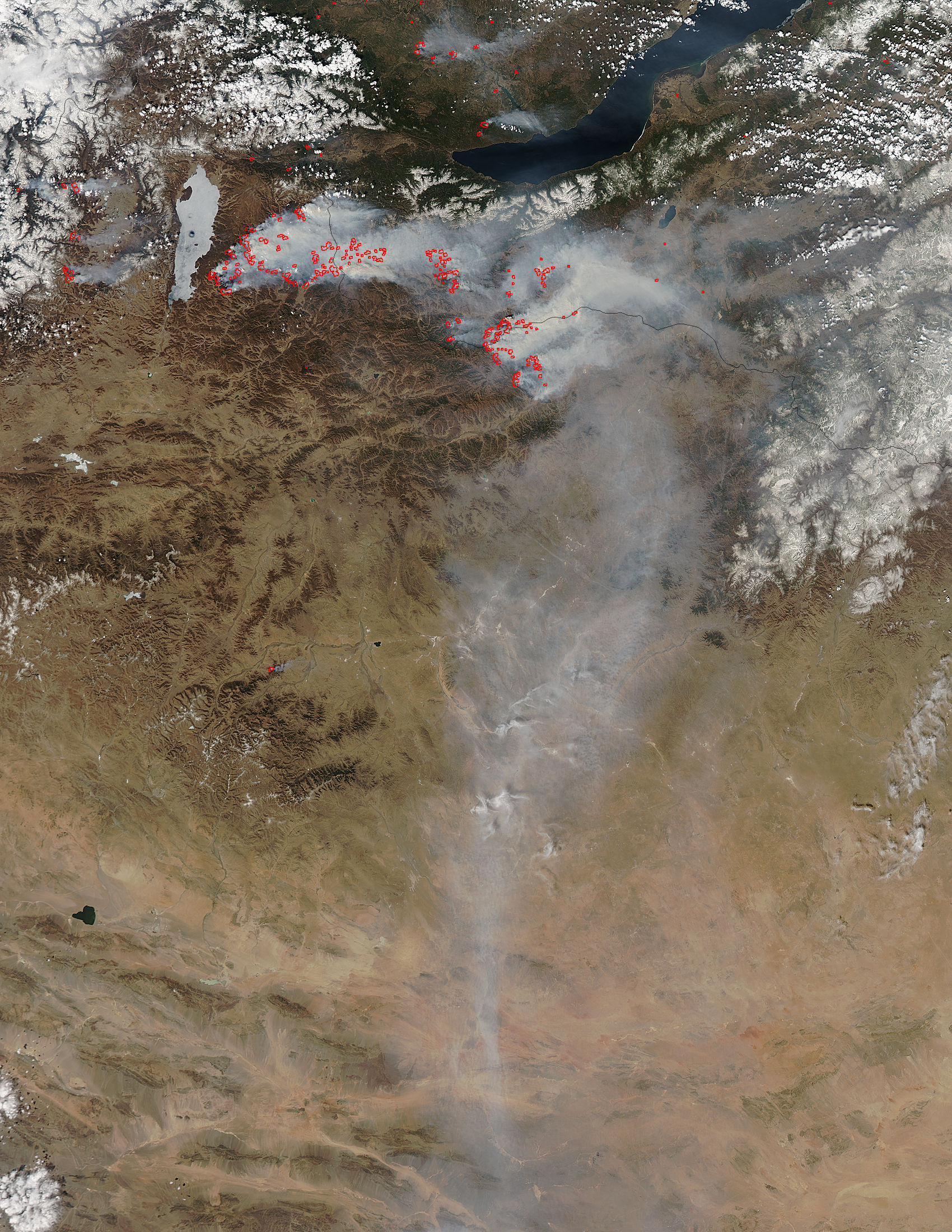 Fires and smoke near Lake Baikal, Russia - related image preview