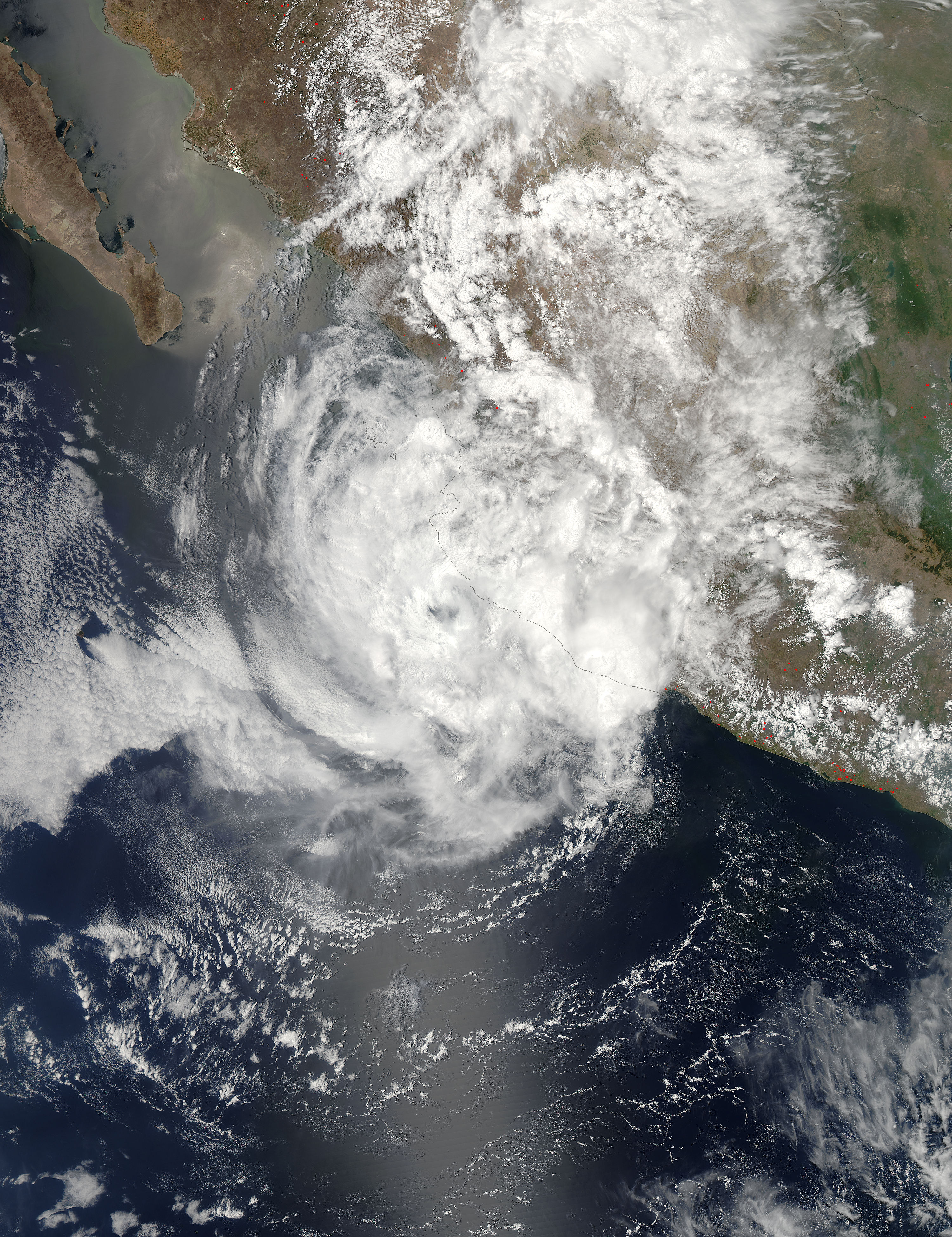 Hurricane Bud (02E) over Mexico - related image preview