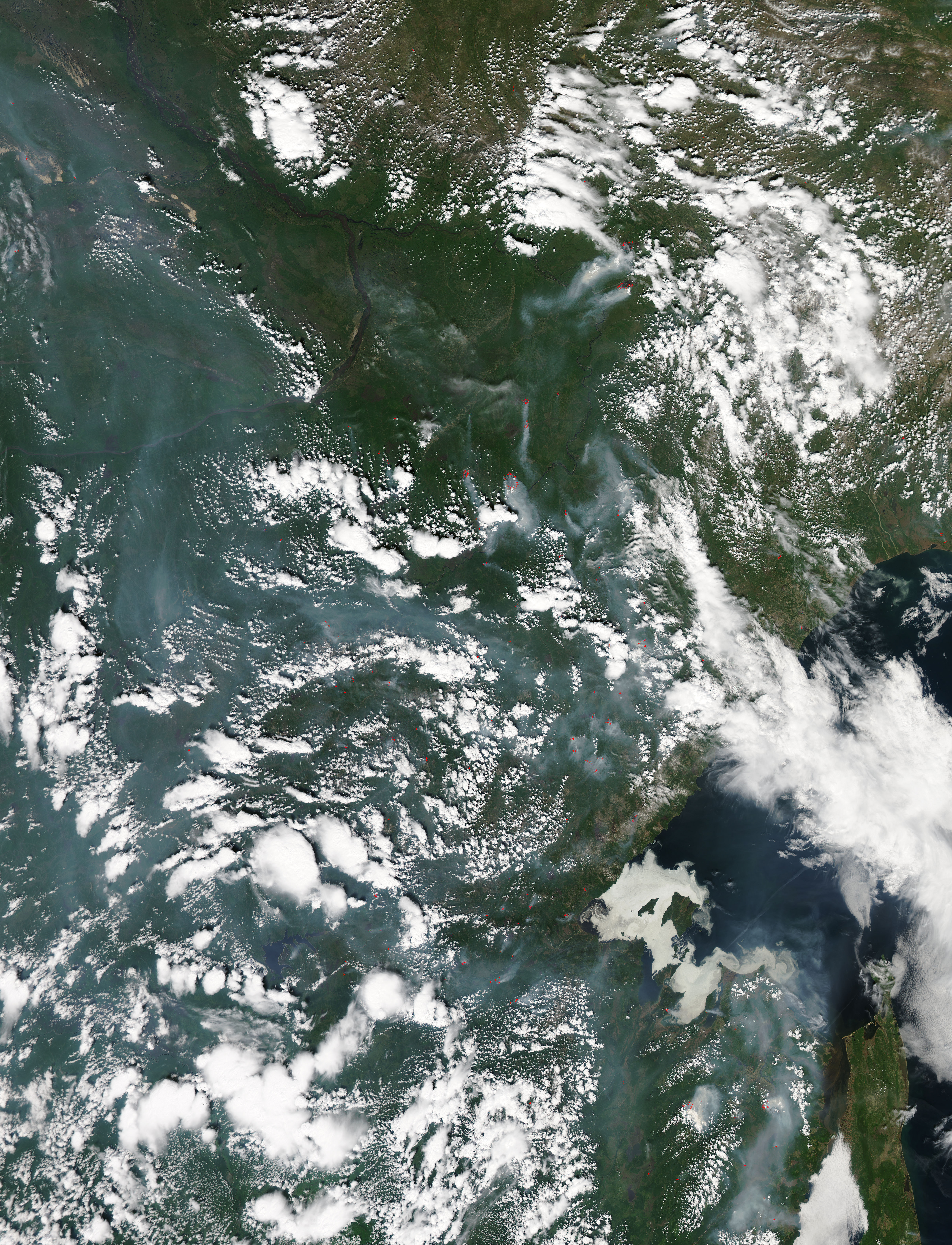 Fires and smoke in eastern Russia - related image preview