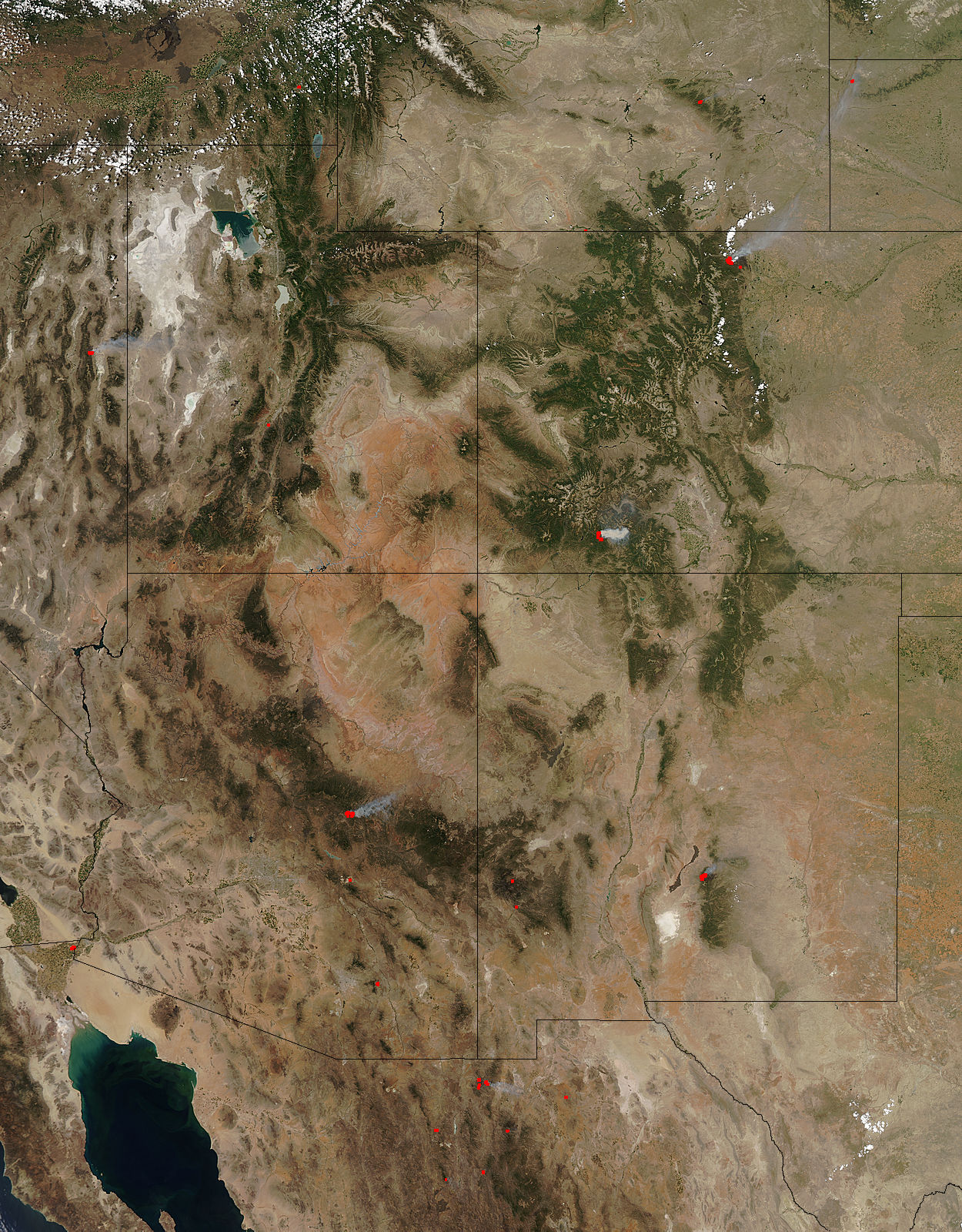 Fires across western United States and Mexico - related image preview