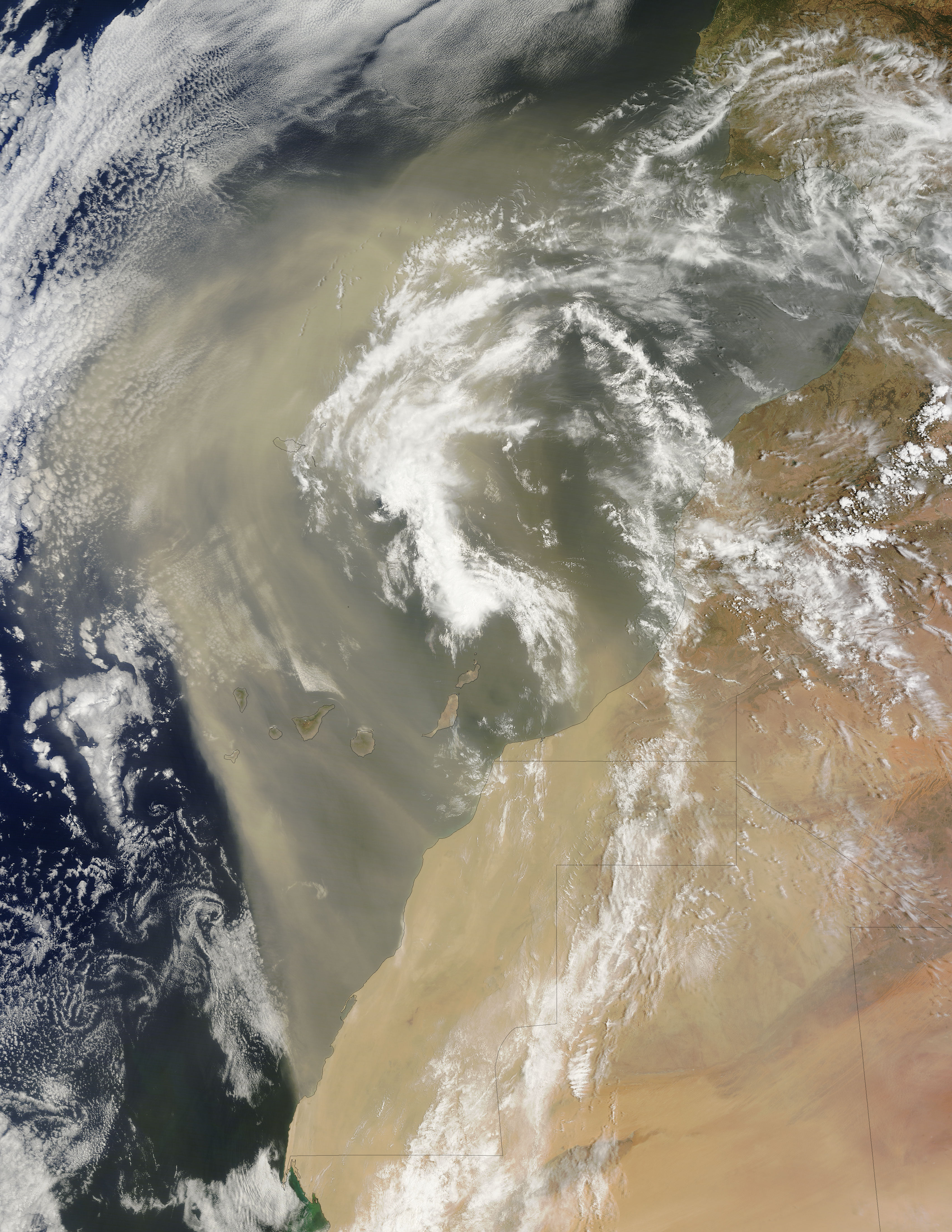 Dust storm off northwestern Africa - related image preview