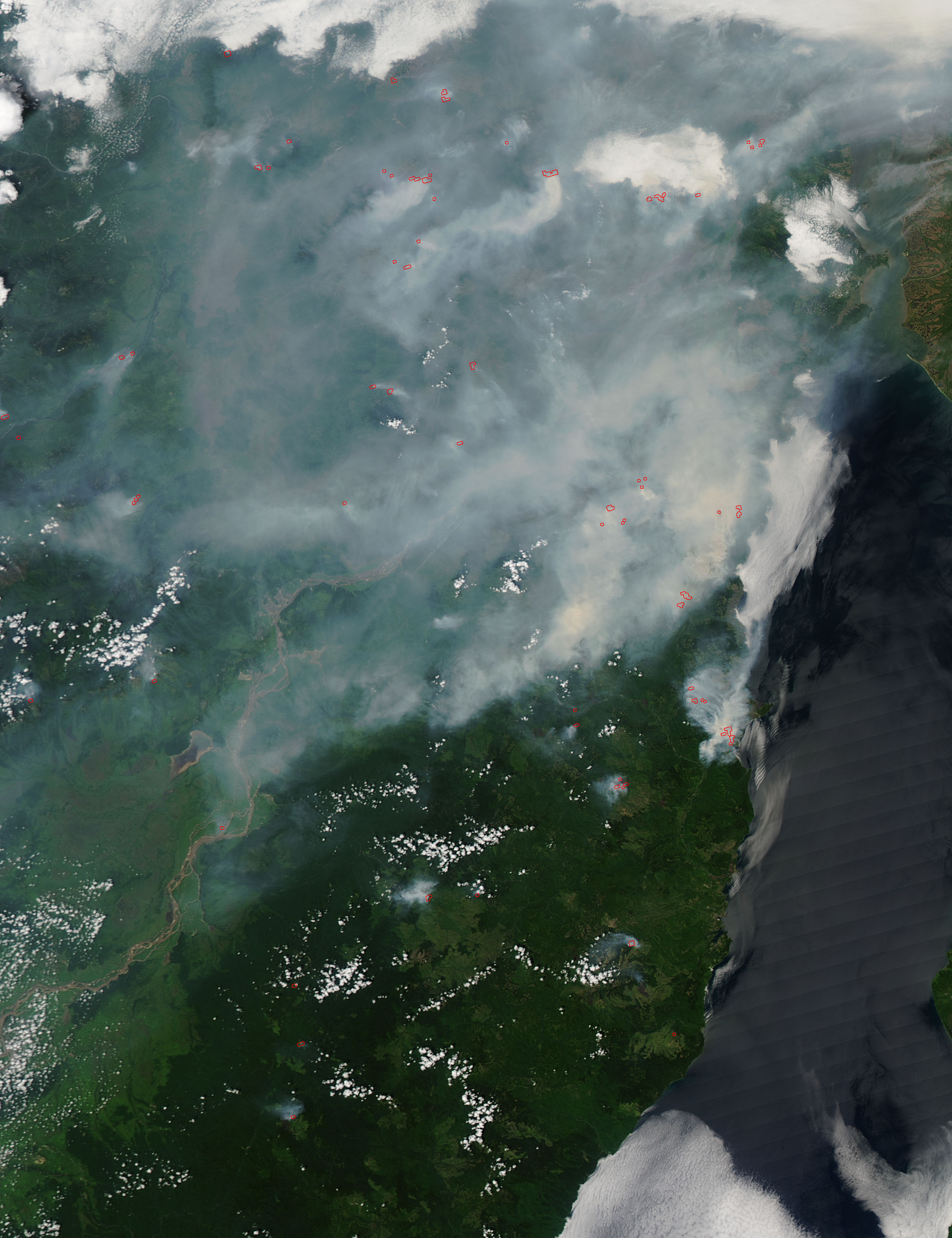 Fires and smoke in eastern Russia - related image preview