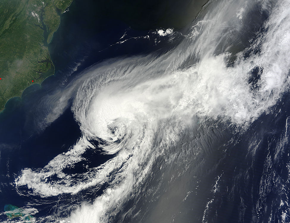 Remnants of Tropical Storm Debby over the Atlantic Ocean - related image preview