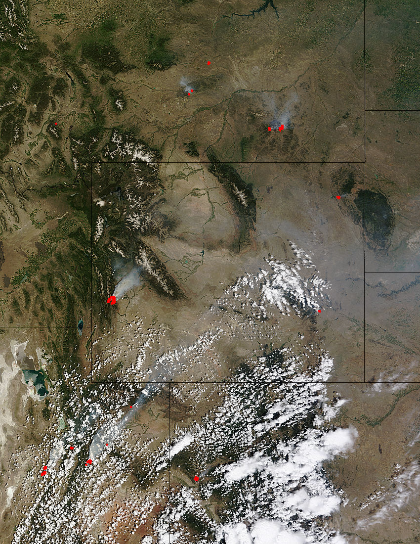 Fires across western United States (morning overpass) - related image preview
