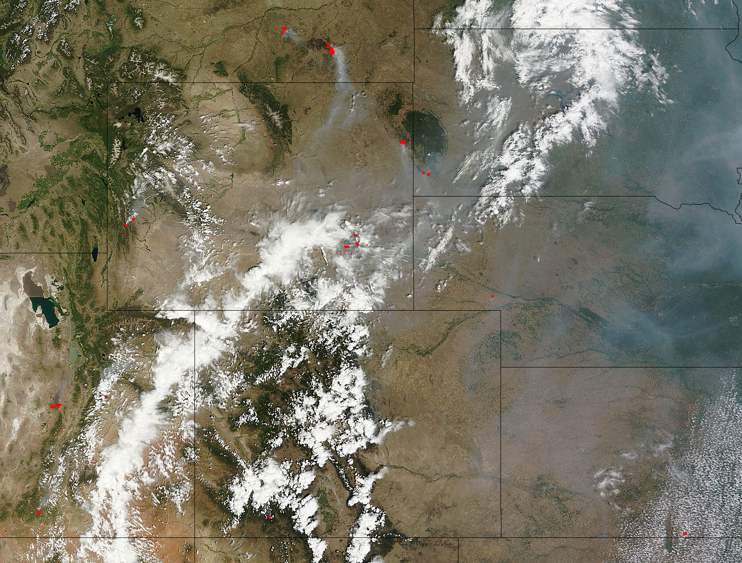 Fires and smoke across western United States - related image preview