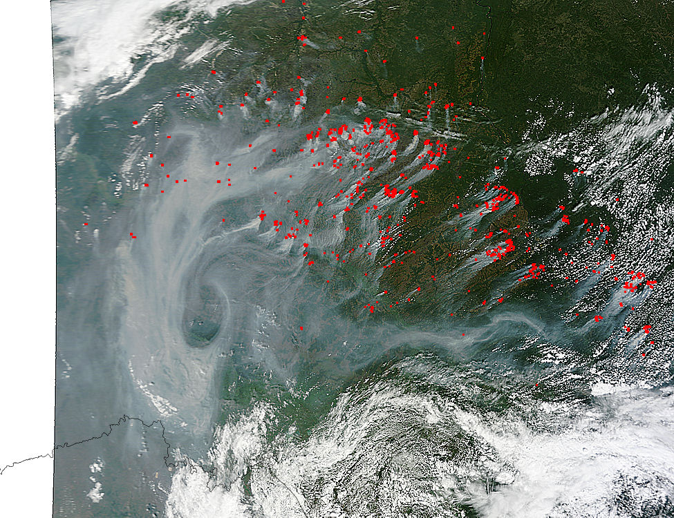 Fires and smoke in central Russia - related image preview