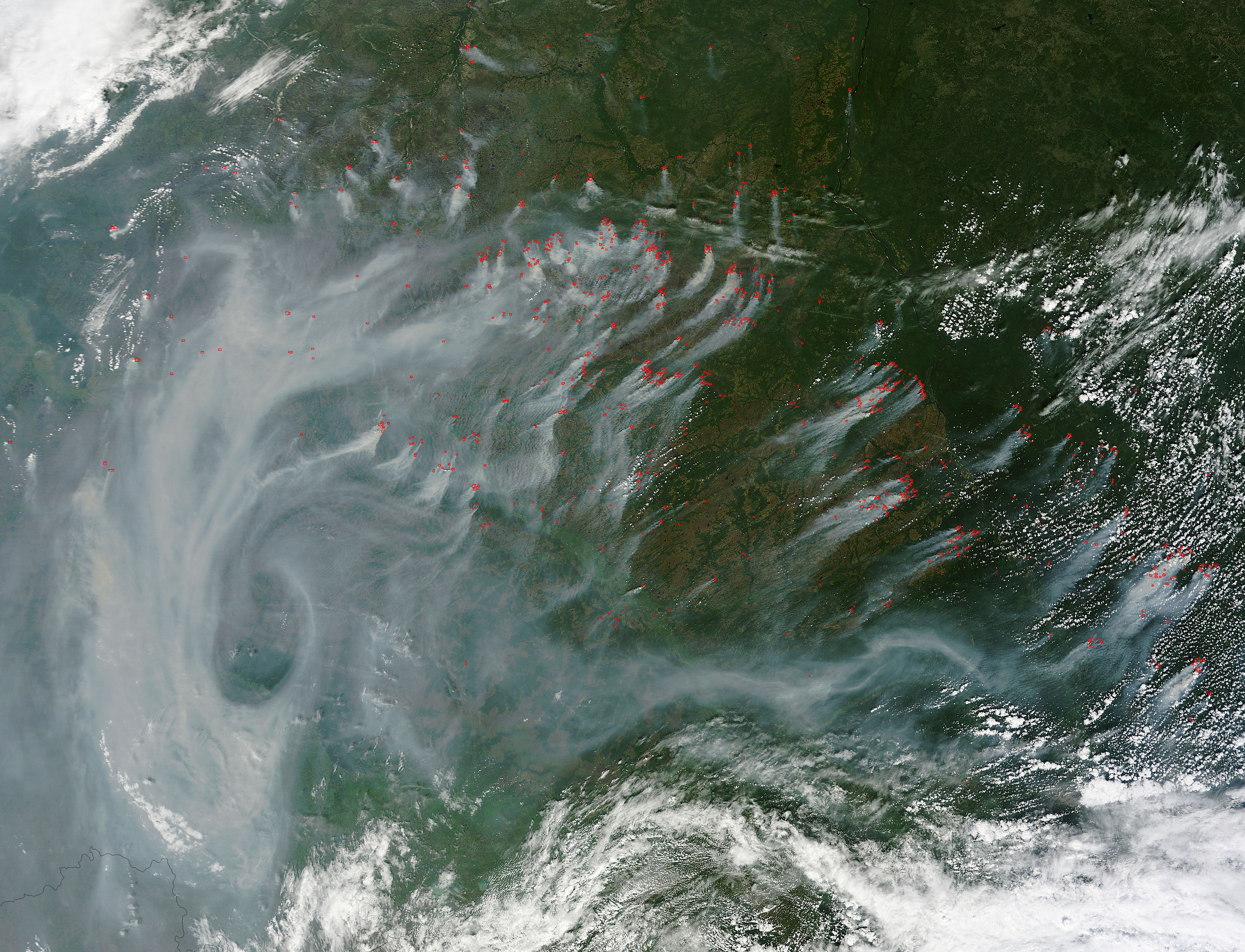 Fires and smoke in central Russia - related image preview