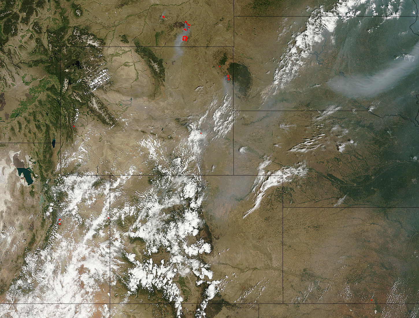 Fires and smoke across western United States - related image preview